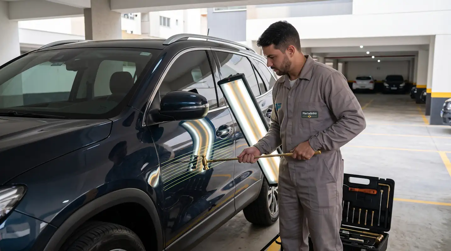 Martelinho de Ouro Delivery no Jardim Aeroporto: Reparo na Sua Garagem sem Repintura